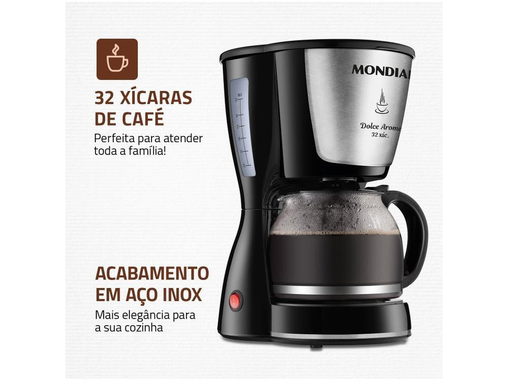 Cafetera eléctrica Mondial Dolce Arome, C-32-32X - 220V