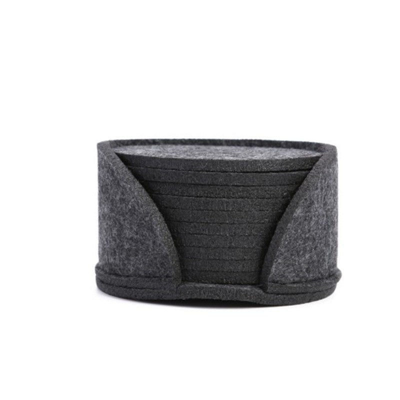Posavasos redondo de fieltro para mesa de comedor, almohadilla protectora resistente al calor, tapete para tazas, café, té, bebida caliente, mantel individual, accesorios de cocina, 10 Uds.
