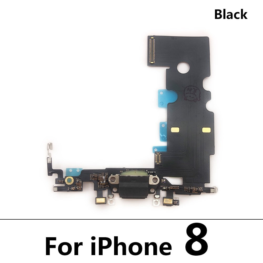 Testado para iPhone 7 8 Plus X XR XS Max cargador puerto USB conector Dock Cable flexible con conector de Audio Micro y auriculares