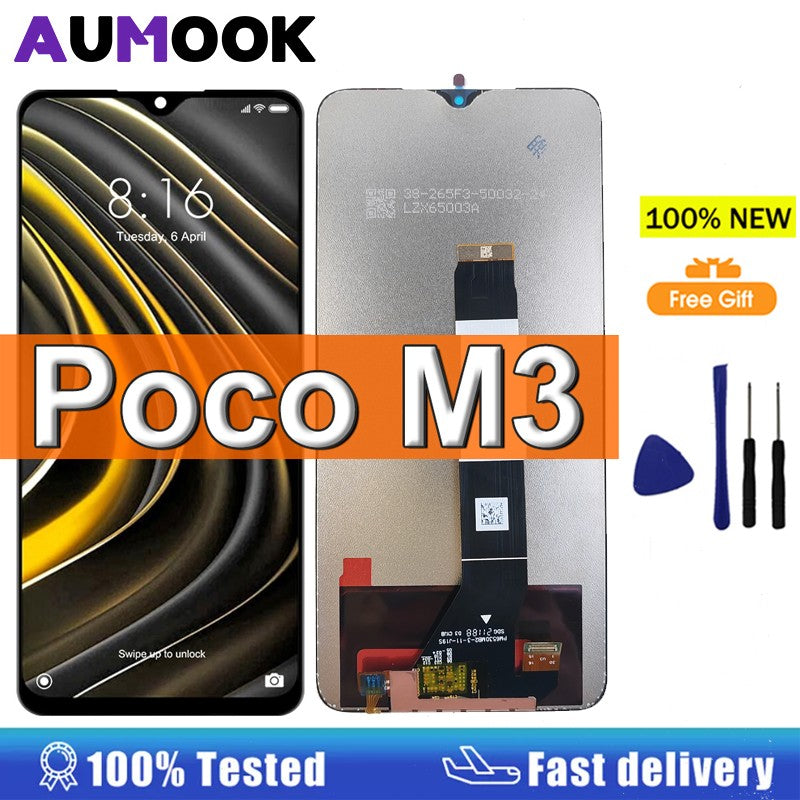 Pantalla Poco M3 de 6,53 pulgadas para Xiaomi Poco M3, pantalla LCD táctil M2010J19CG para Redmi 9T, piezas de montaje M2010J19SG