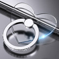 Soporte de anillo para teléfono celular transparente 360 ° Soporte de agarre de dedo transparente con rotación de grado compatible con iPhone Xiaomi para funda de teléfono