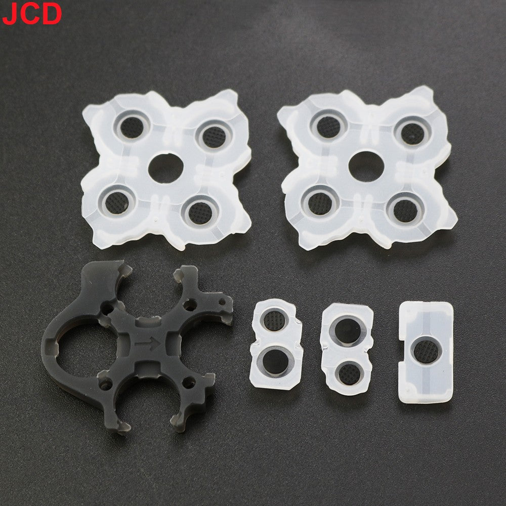 JCD 1 Juego de teclados de botón adhesivos de goma conductora de silicona para PS5 1,0 2,0 V1 V2 BDM-020 controlador accesorios de mando