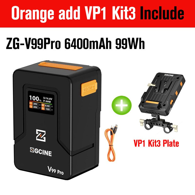 (DO Brasil) Batería de litio V-Lock ZGCINE ZG-S200 V99 con montura V para videocámaras/dispositivos digitales/luces de video/monitores