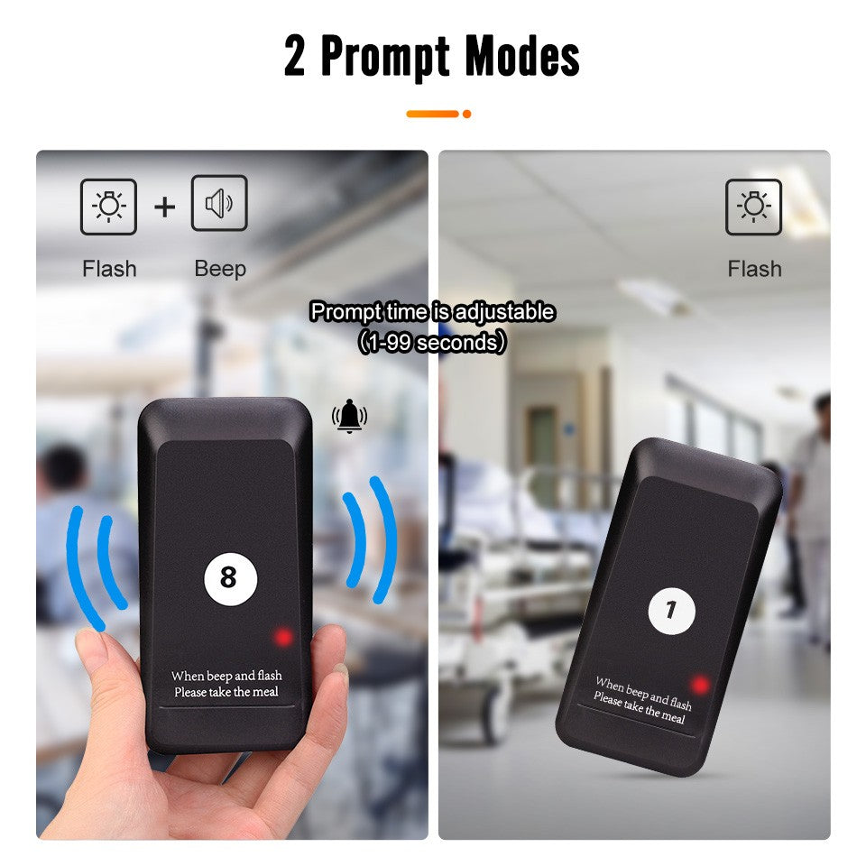 RETEKESS TD157 Sistema de Llamada Inalámbrico para Restaurantes, Localizadores de Mesa, Receptores de Señal Sonora para Food Trucks, Restaurantes de Comida Rápida, Cafeterías y Bares