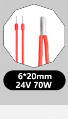 Cartucho Calefactor Trianglelab de 6*20MM 12V / 24V 50W con Cable de 100CM para Impresora 3D, para HOTEND V6 Volcano MK8 MK9