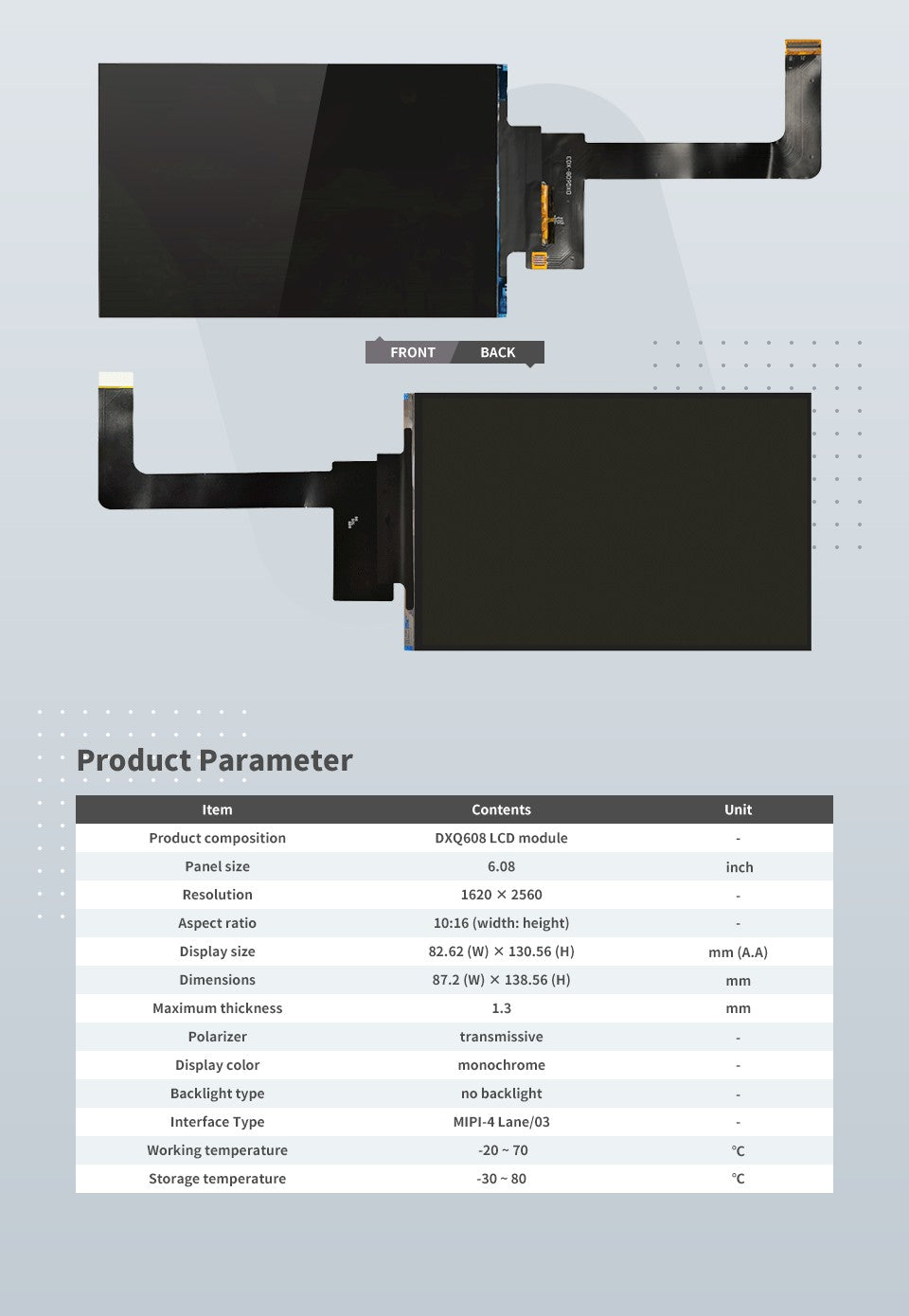 Chitusystems Pantalla LCD MONO de 6,08 pulgadas 1620 × 2560 para Anycubic Photon Mono/Mono SE