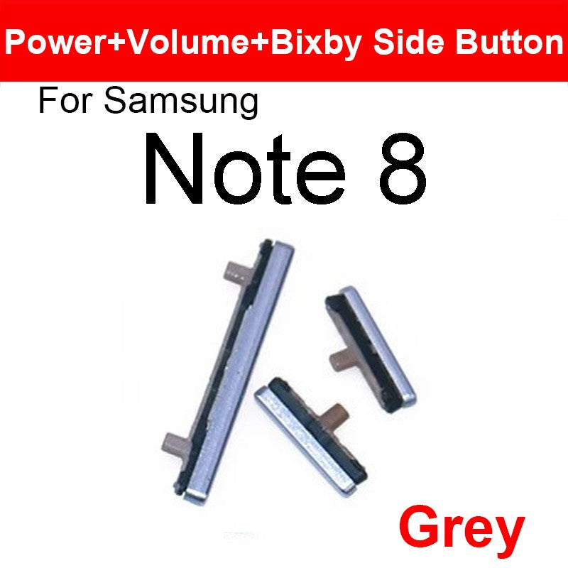 Volumen de encendido y apagado + botón Bixby para Samsung Galaxy S8 S9 S10 Plus, botón de tecla lateral para piezas de reparación Samsung Note 8