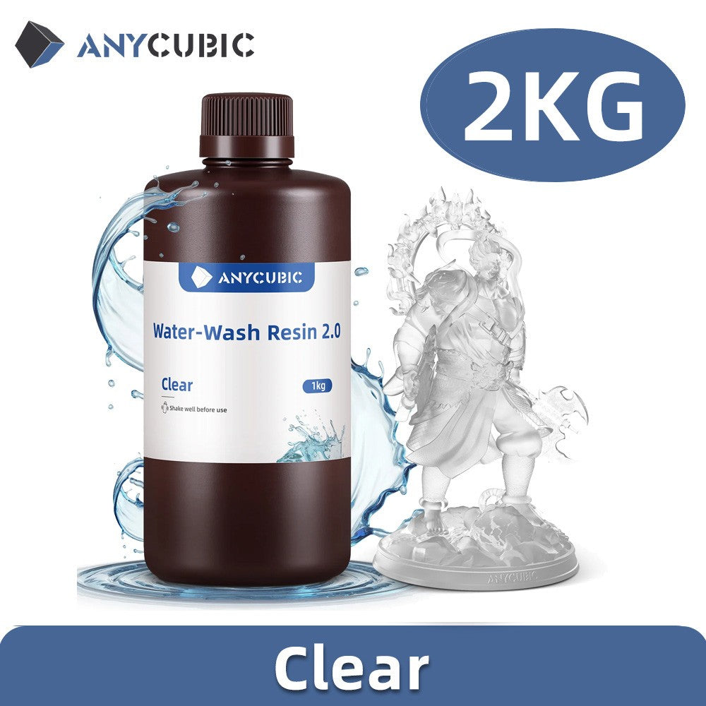 Resina ANYCUBIC lavable con agua, bajo olor, baja viscosidad, 405nm, resina UV para impresión LCD 3D, resina de impresora 3D de alta precisión