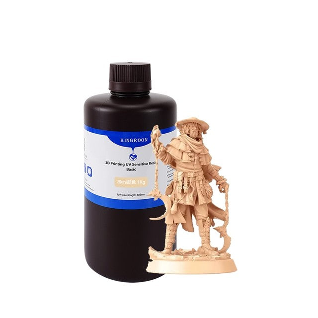 KINGROON-resina UV para impresora 3D, fotopolímero líquido, Material de impresión LCD, estándar, 1KG, negro, gris, blanco, 405nm