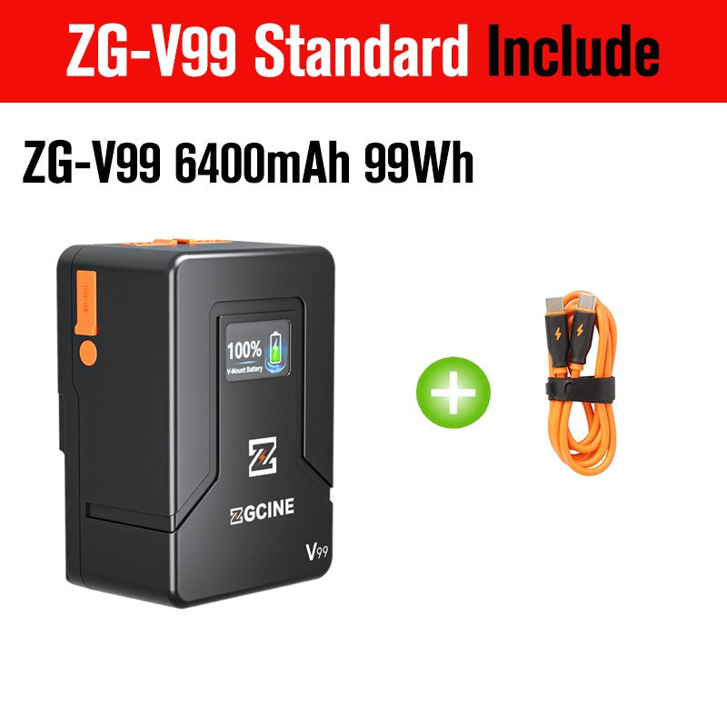 (DO Brasil) Batería de litio V-Lock ZGCINE ZG-S200 V99 con montura V para videocámaras/dispositivos digitales/luces de video/monitores