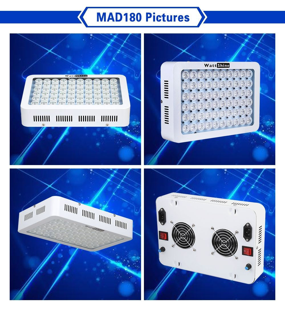 Atenuador de luz Led regulable para acuario, luces para tanque Fsih, 180W, lámpara para pecera de arrecife marino, decoración para peceras y acuarios