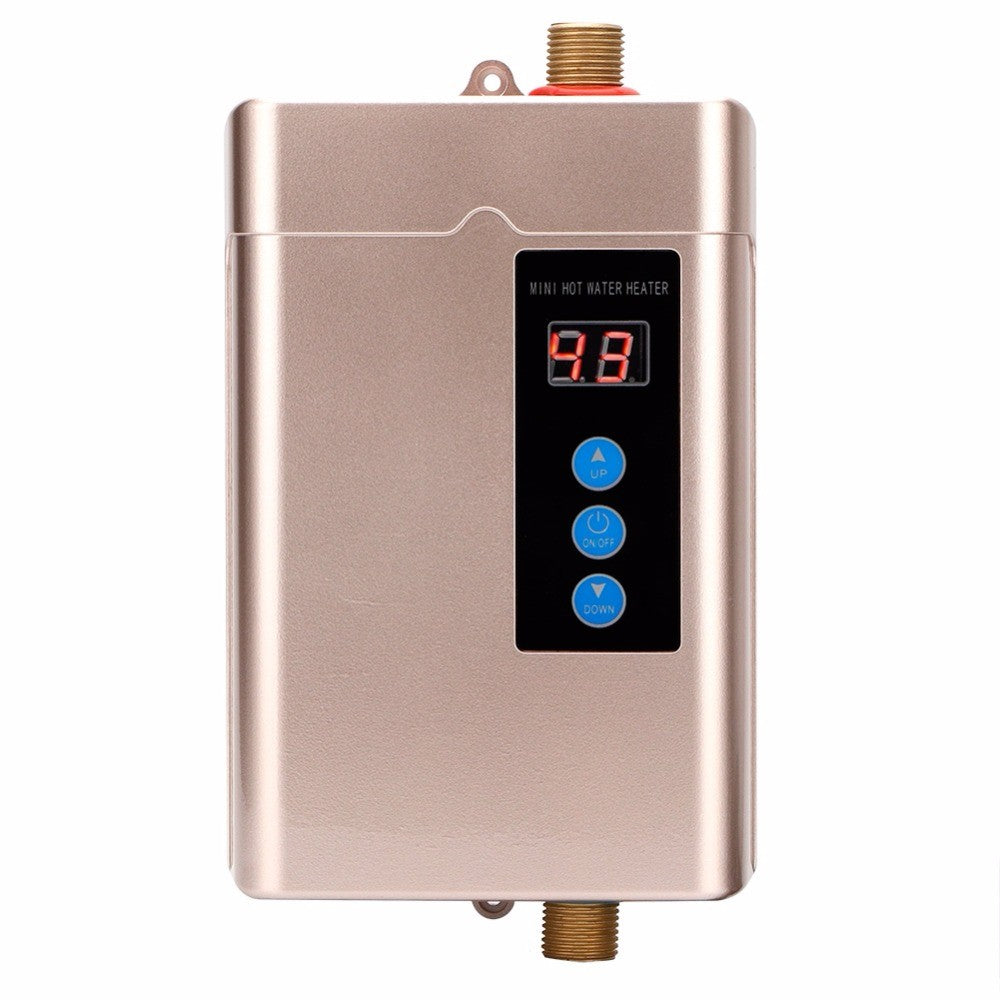 Calentador de agua eléctrico Digital, Control remoto, instantáneo, sin depósito, para cocina, baño, ducha, calentamiento rápido