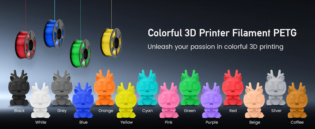 SUNLU Filamento PLA/PETG/PLA PLUS/Transparente de 5 kg, 1.75 mm, 5 Rollos de 1 kg, Filamento 3D para Impresora y Bolígrafo 3D, Enrollado Cuidadosamente