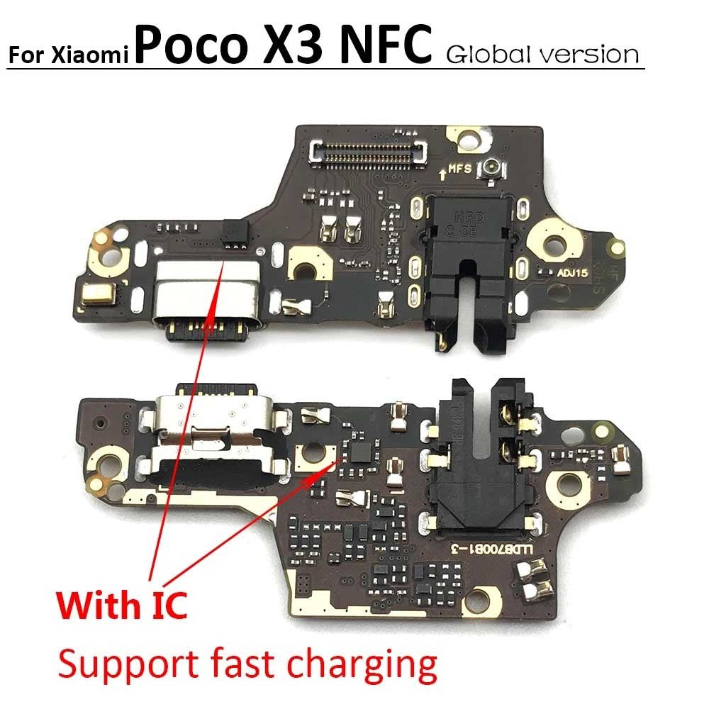 Nueva placa de carga PCB Flex para Xiaomi POCO X3 NFC versión Global/Poco X3 Pro conector de puerto USB Cable de carga