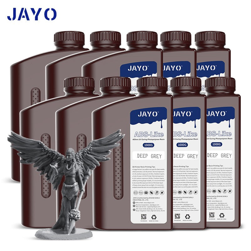 JAYO-lavabo de agua de resina 3D/como ABS/a base de plantas/líquido de resina de fotopolímero UV estándar de 10KG 405nm para materiales de impresora LCD 3D