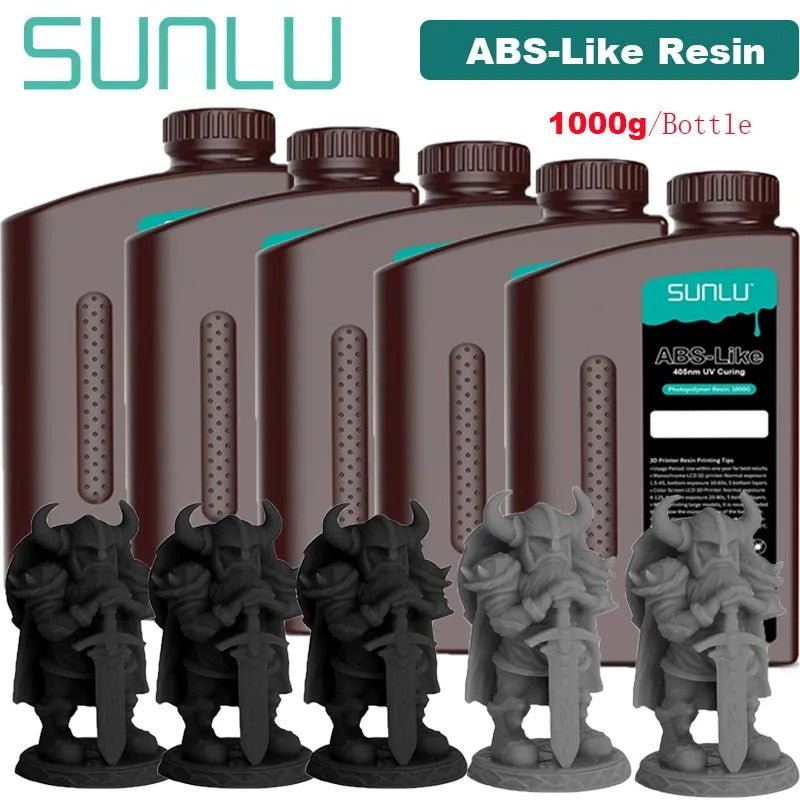 Resina estándar SUNLU/ABS como/lavado con agua/resina estándar 14K 5KG 1KG/botella 405nm resina UV impresión 3D para impresora LCD 3D
