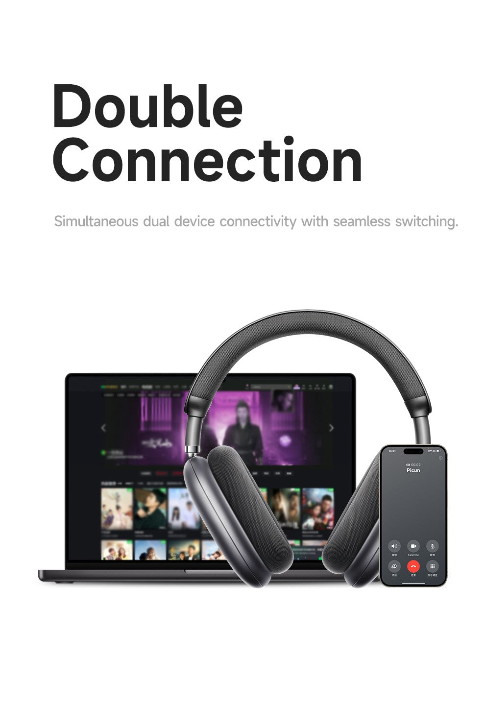 Picun F8 Pro ANC auriculares inalámbricos seguimiento de cabeza Audio espacial 3