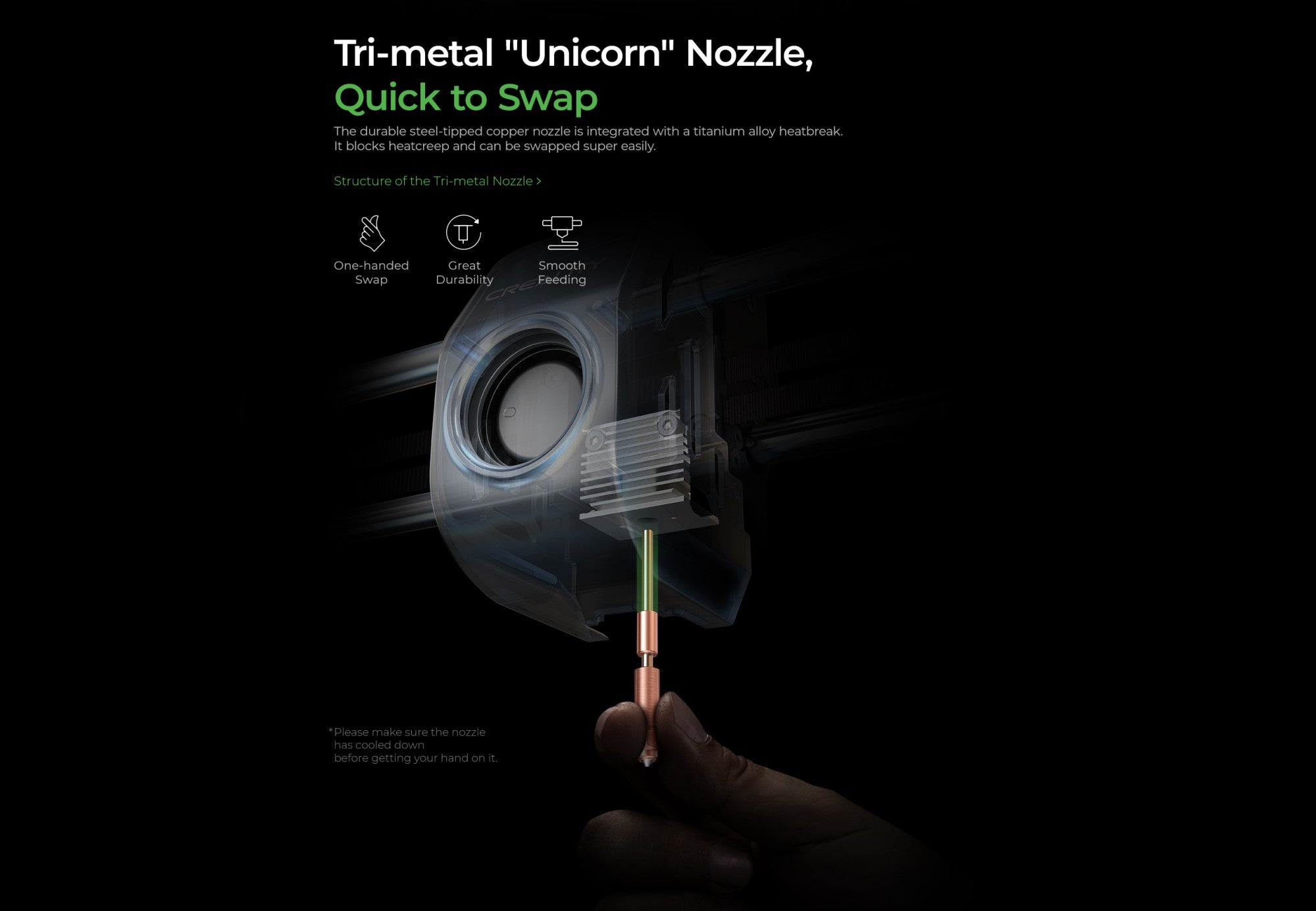 Creality-impresora 3D k1/K1MAX /K1C, extrusora de accionamiento directo de doble engranaje, velocidad de impresión Hotend de flujo máximo de 32mm, 600 MM/S