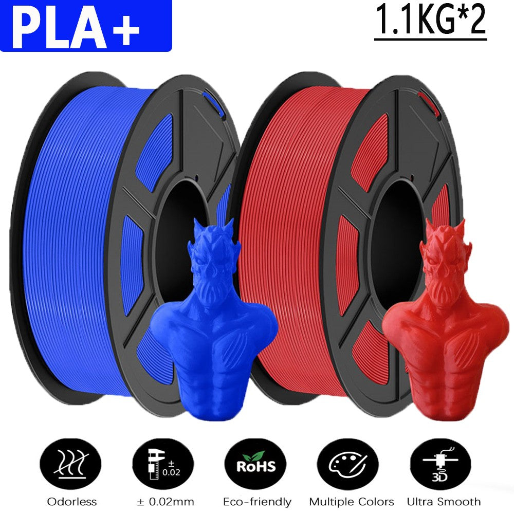 JAYO 2 rollos de filamento de impresora 3D PETG/PLA/PLA PLUS 1,75mm 2,2 KG 100% sin burbujas materiales de impresión 3D no tóxicos para impresora 3D