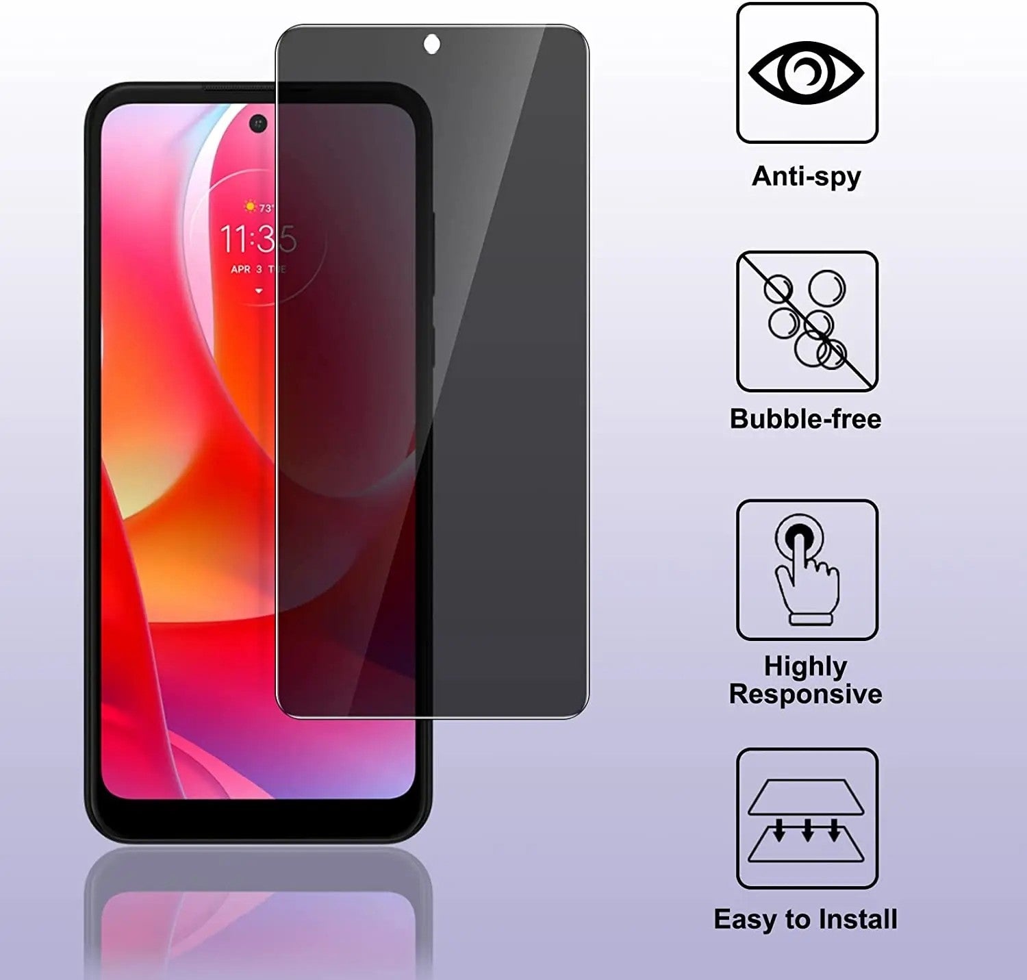 Protector de pantalla de vidrio templado para privacidad, antiespía, para MOTO G50 G84 G34 G54 G53Y G53J 5G Power G Stylus 5G 2023, 1-3 uds.