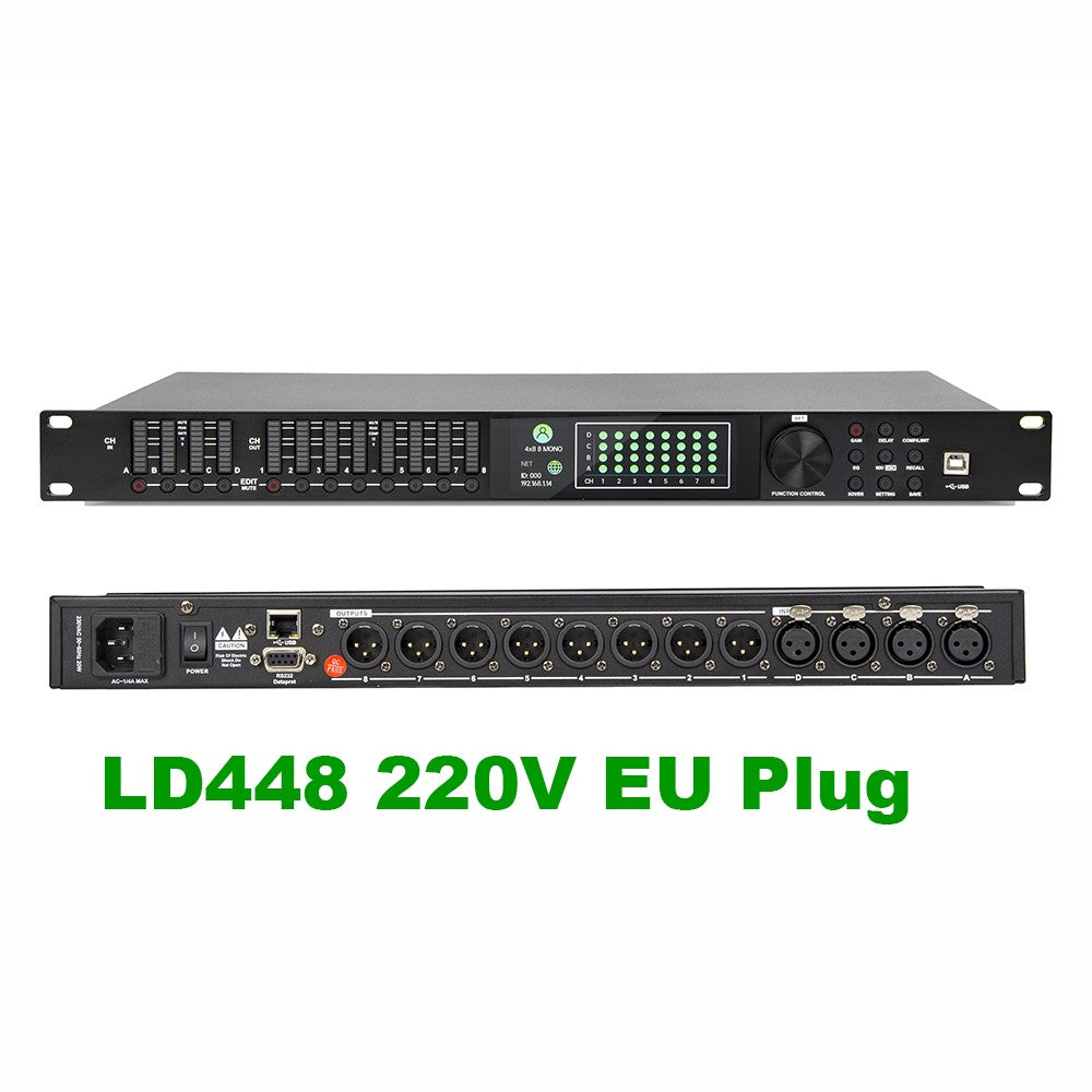 Paulkitson-Procesador de Audio Digital LD448, sistema de Control de altavoz profesional, con Procesador Fir de 32 bits, Driverack 4in y 8out
