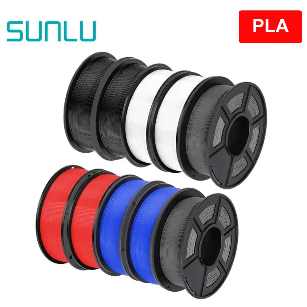 Filamento SUNLU 10KG 3D PLA/PLA PLUS/PETG/filamnet ABS fácil 1,75mm 10 rollos 1KG filamento de impresora 3D bien herido para impresora 3D
