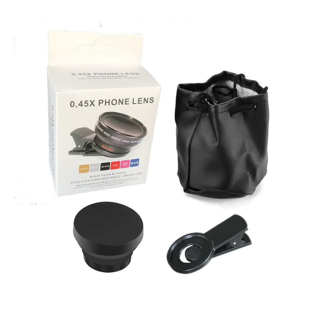 Kit de lentes de teléfono 0,45x súper gran angular y 12,5x lente súper macro lente de cámara HD para iPhone 12 11 Xiaomi Huawei todos los teléfonos móviles