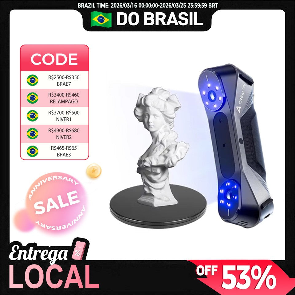 Escáner 3D Creality CR-Scan Raptor Escáner 3D de consumo azul y NIR de múltiples líneas Escáner a todo color de 24 bits Escaneo de hasta 60 FPS