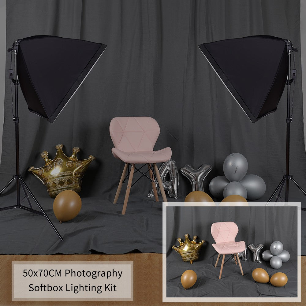 SH Softbox de fotografía profesional con enchufe E27, Kit de iluminación de caja suave para retratos de estudio fotográfico y grabación de vídeo