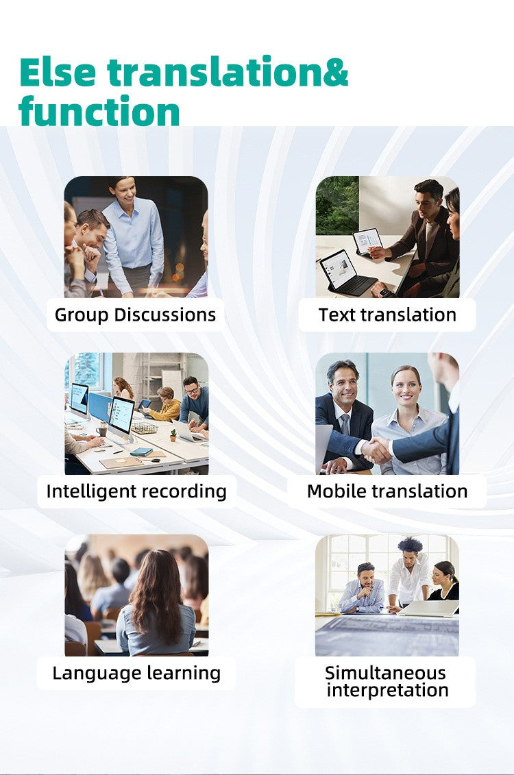 Traductor de Voz Inteligente Portátil Z6, Grabación Instantánea, 139 Idiomas, Traducción Inteligente en Tiempo Real, Máquina de Traducción Offline