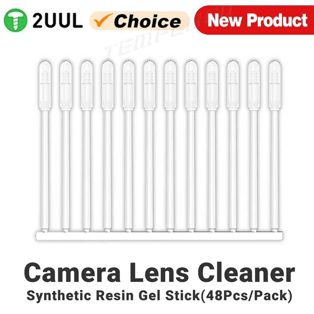 2UUL Hisopos de limpieza para lentes de cámara, herramienta de limpieza de gel de resina sintética para lentes de cámara de teléfonos móviles; elimina rápidamente el polvo.