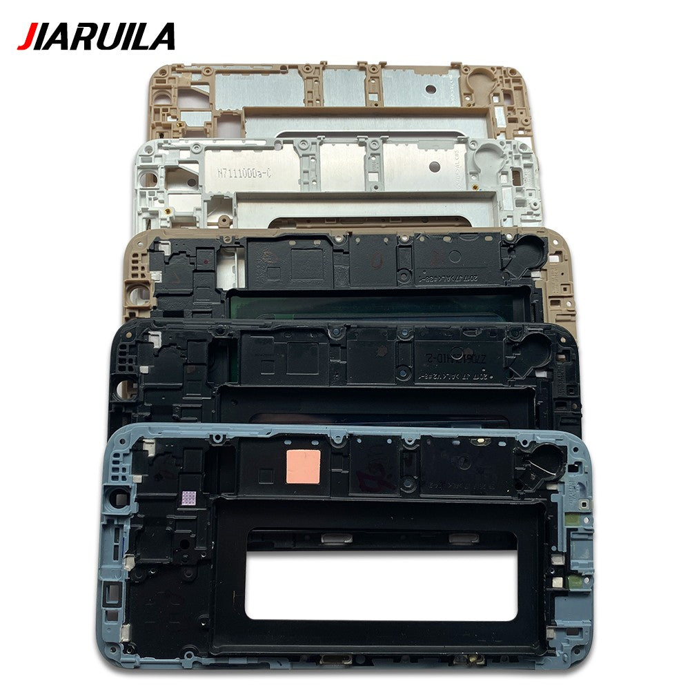 Para Samsung J5 J7 2017 J530 J730 J5 J7 Prime G570 G610 marco medio cubierta de bisel frontal carcasa de chasis placa trasera soporte LCD