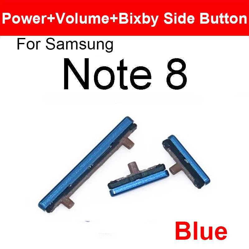 Volumen de encendido y apagado + botón Bixby para Samsung Galaxy S8 S9 S10 Plus, botón de tecla lateral para piezas de reparación Samsung Note 8