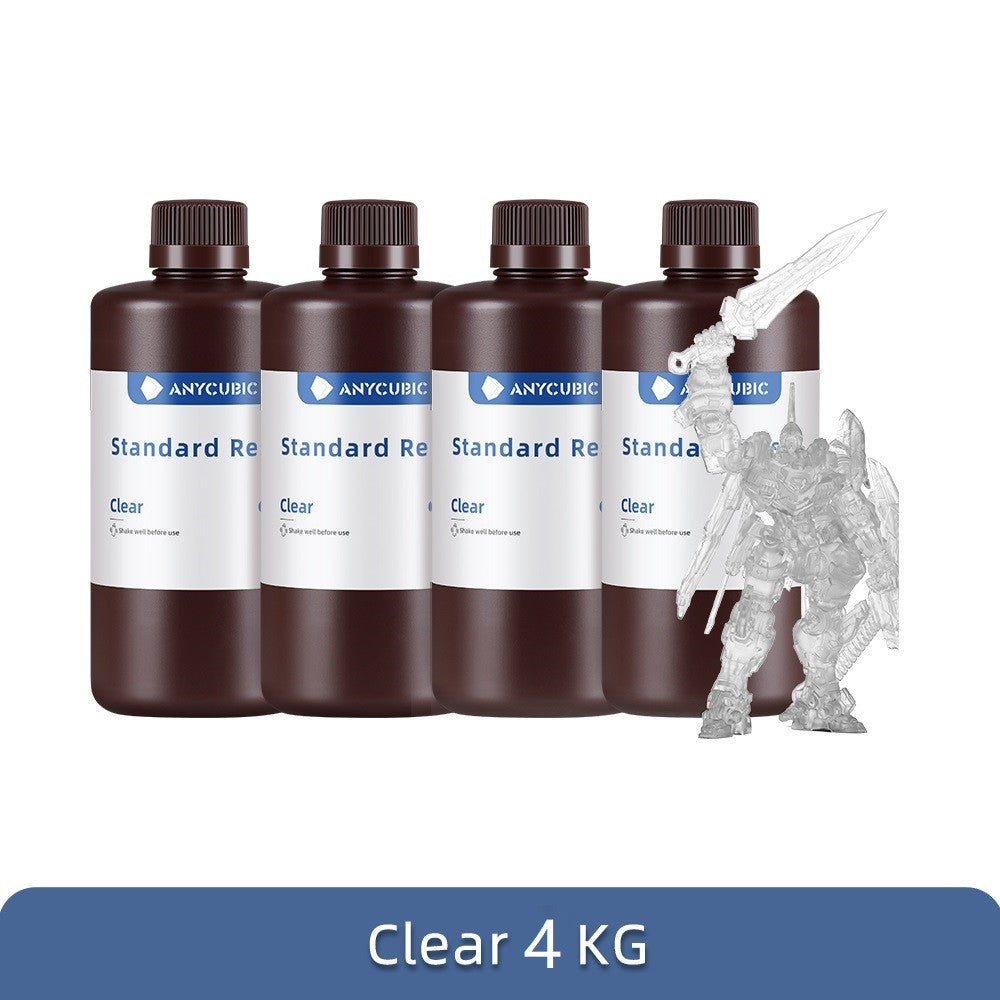 ANYCUBIC 4 unids/lote 405nm resina UV para impresora 3D LCD resina de fotopolímero líquido impresión 3D actualización de resina 1kg