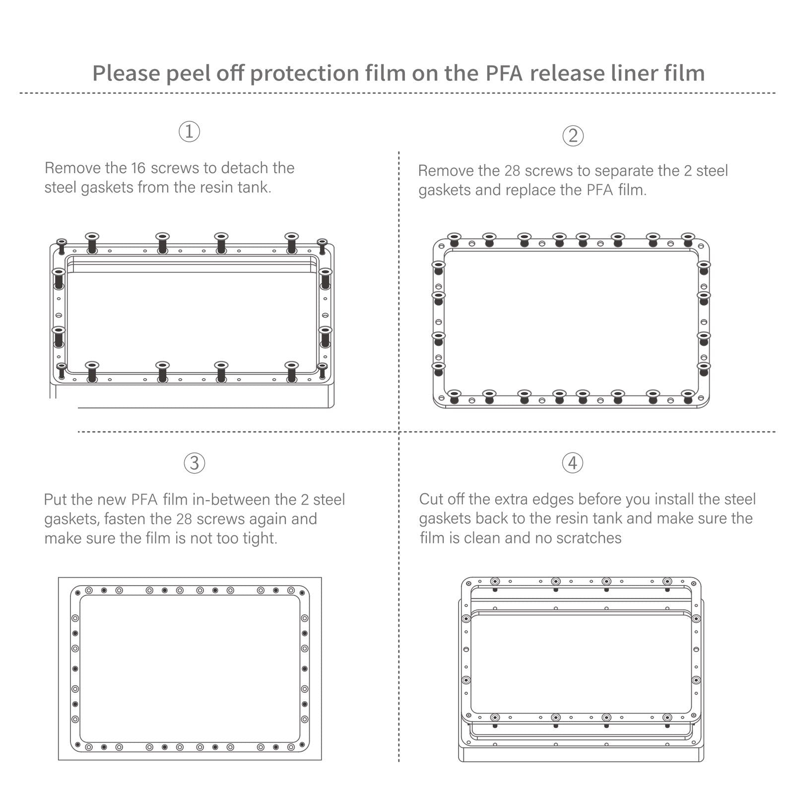 ELEGOO SATURN 2/SATURN 4/SATURN 4 ULTRA PFA V2.0 película de liberación PFA juego 273mm * 176mm para impresoras 3D de luz de resina ELEGOO SATURN
