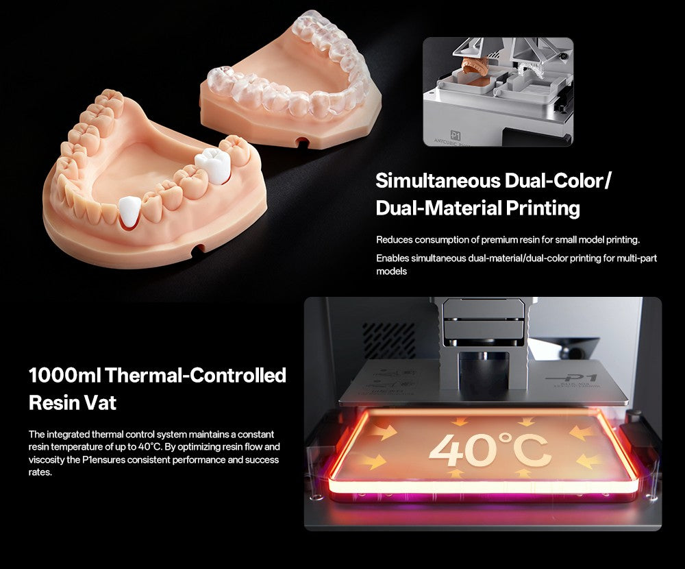Impresora 3D de Resina LCD ANYCUBIC Photon P1 14K SLA con Tecnología Wave Release y Tornillo de Bolas de Grado Industrial de Precisión