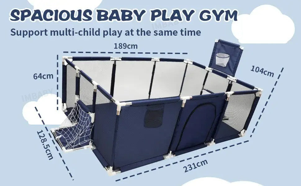 Imbaby Cercadinho para Bebés, Tamaño Grande, Barrera de Seguridad Infantil, Pelotas Secas, Piscina, Malla para Recién Nacidos, Pa