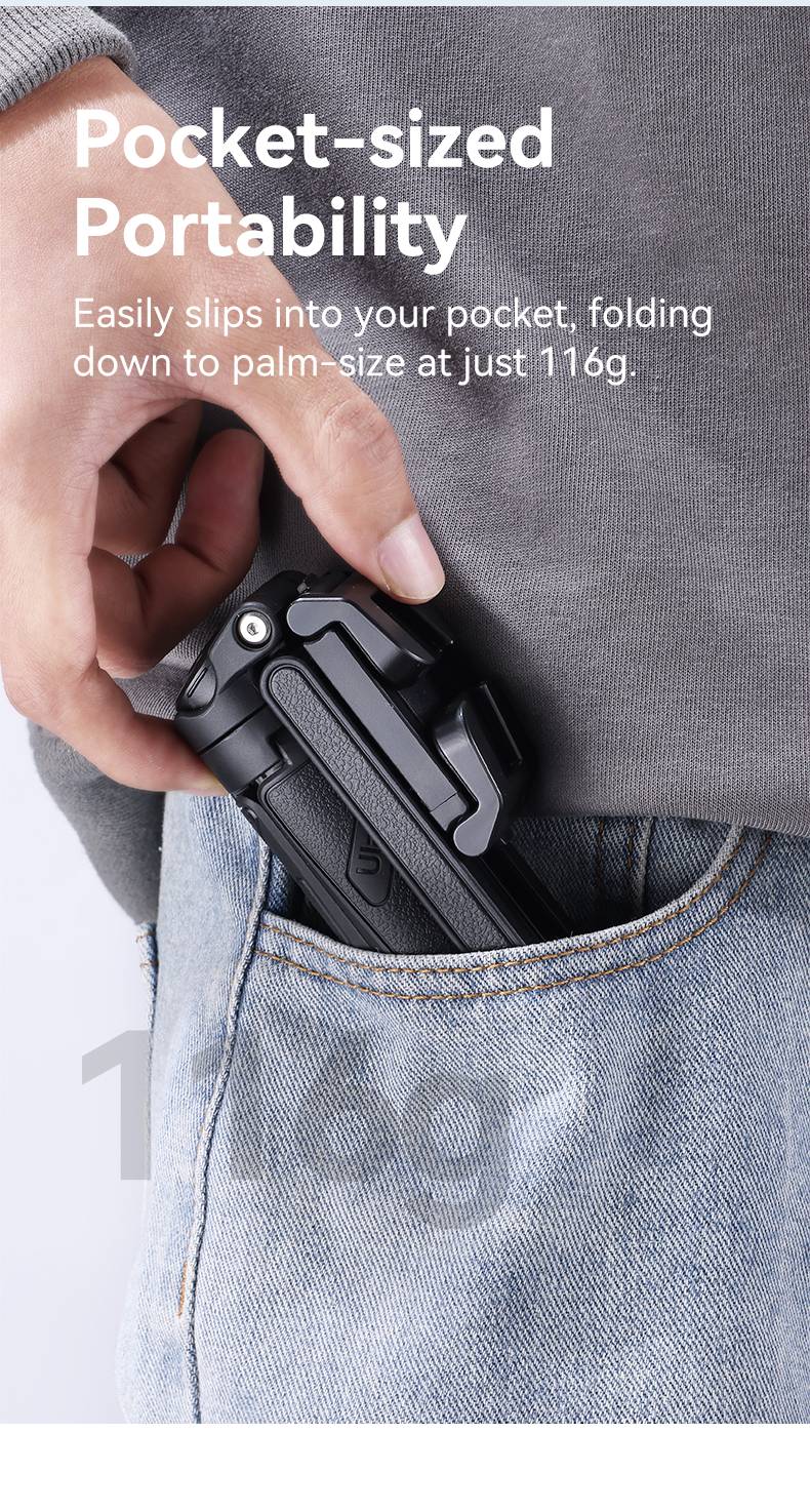 ULANZI JJ02 trípode para palo de Selfie trípode de teléfono con agarre extensible con control remoto desmontable 2 zapatos fríos tamaño de bolsillo Mini soporte para teléfono