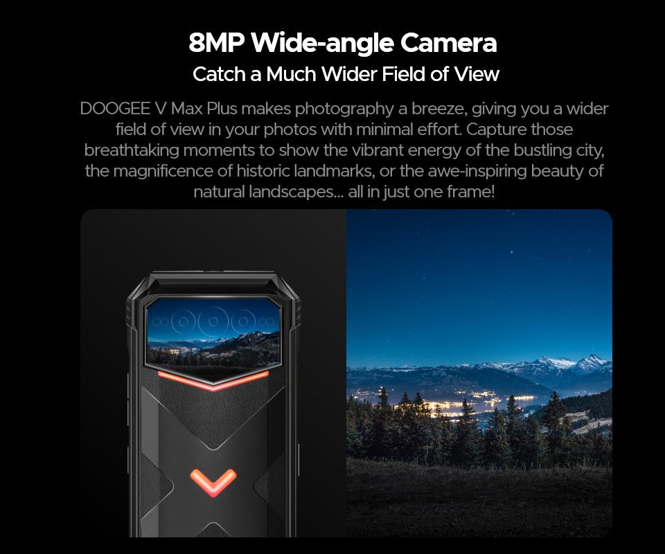 Versión Global DOOGEE V Max Plus 5G teléfono resistente 6,58 "36GB(16 +20) 512GB 200MP cámara AI 22000mAh efecto de iluminación NFC 5G teléfono