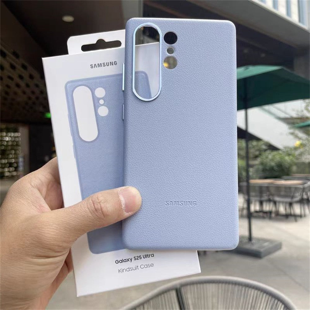 Funda de cuero para teléfono móvil Samsung Galaxy S25 Ultra/S25 Plus/S25 /S25 +/S25 Edge, carcasa protectora trasera suave de lujo con logotipo