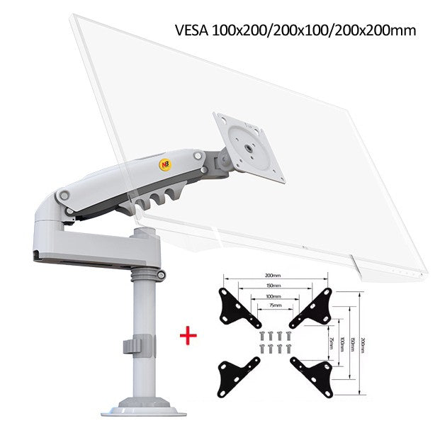Nuevo soporte de monitor NB H100 con resorte de gas para monitores LCD LED de 17'-30', brazo articulado de movimiento completo para escritorio, soporte para TV, carga de 2-9 kg