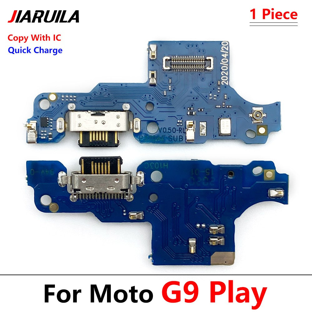 Para Motorola Moto G10 G20 G30 G50 G60 G100 E6 E7 Plus G8 Play G9 Plus conector de carga USB placa de puerto reemplazo flexible