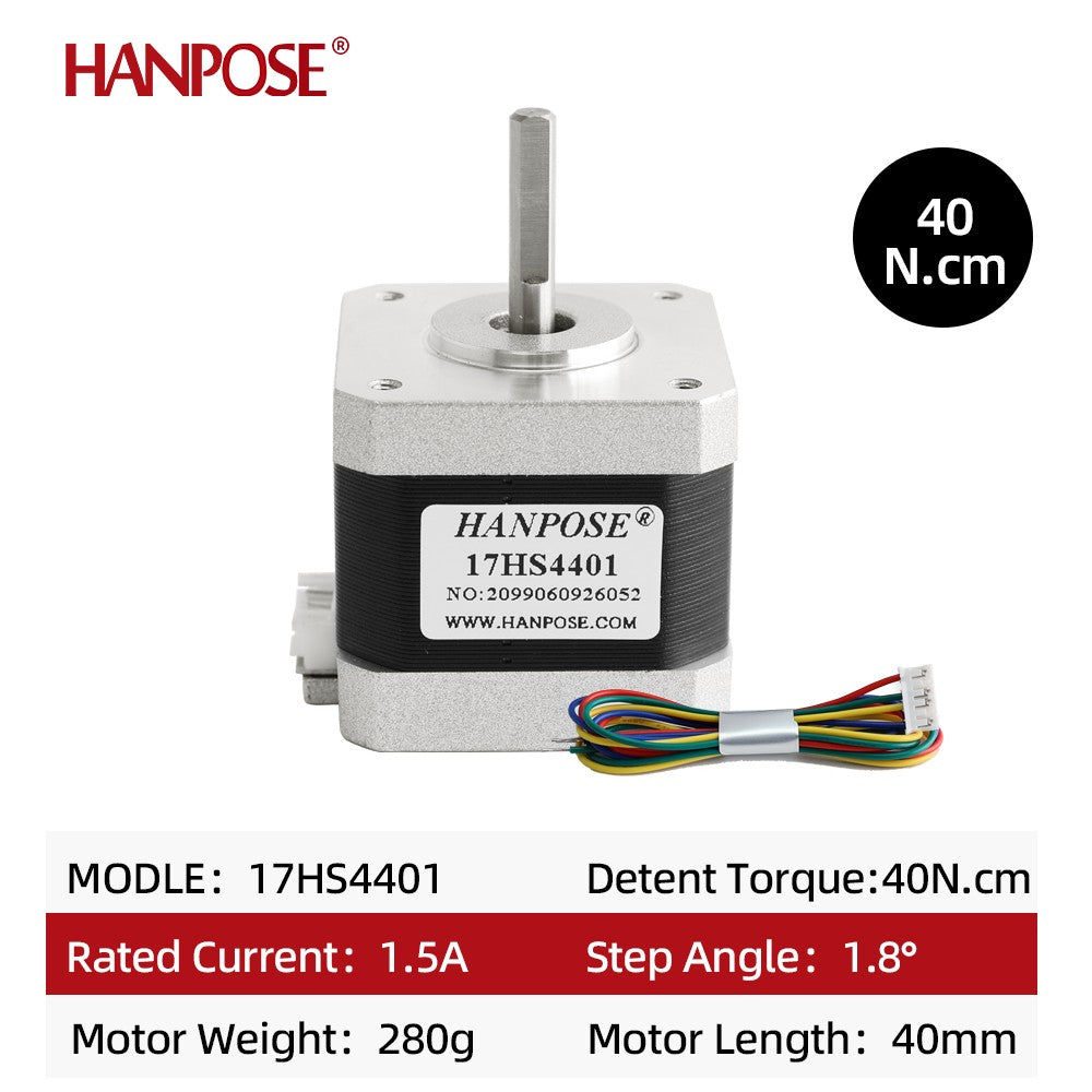 1 Juego de Motor paso a paso NEMA 17 de alta calidad, 4 conductores, 40mm, 1.8A, 40N.CM, 17HS4401, con controlador de motor paso a paso TB6600 para impresora 3D