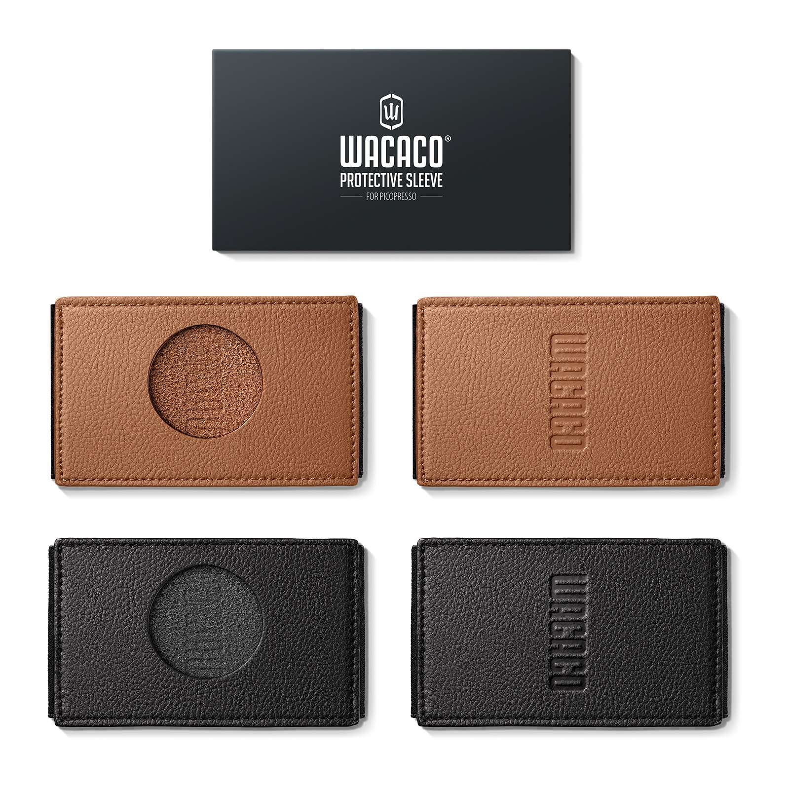 Picopresso Fundas protectoras, imitación de cuero en color negro y marrón para protección y aislamiento
