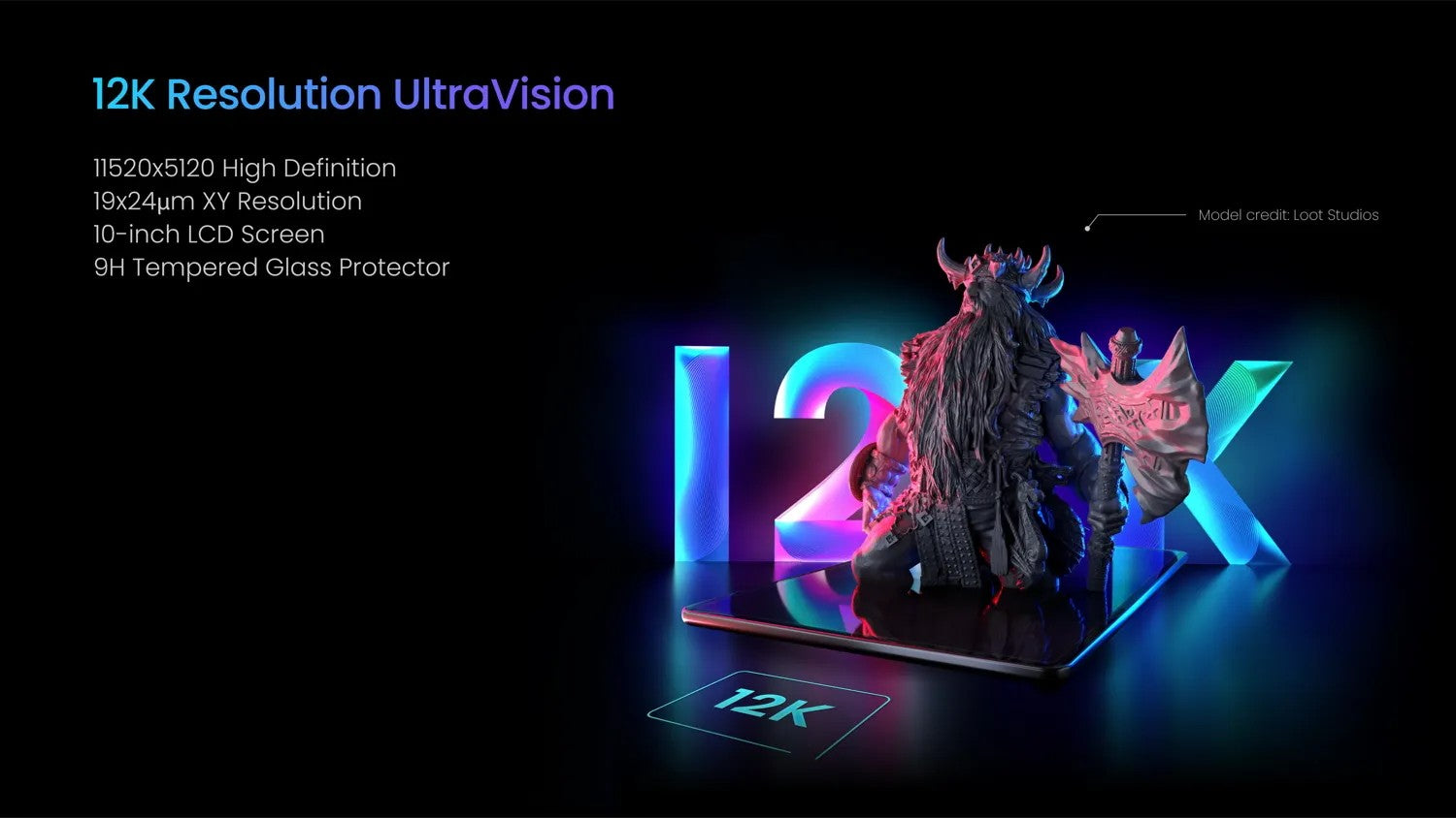 Impresora 3D ELEGOO SATURN 3 ULTRA 12K Mono MSLA, Impresora 3D de Resina LCD de 10'' y 12K, Velocidad de Impresión de hasta 150 mm/h, Tamaño de Impresión 219*123*260 mm