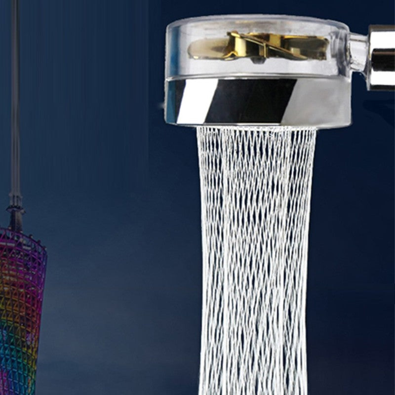 Nuevo cabezal de ducha con flujo de ahorro de agua, rotación de 360 grados con ventilador pequeño, boquilla de pulverización de alta presión ABS para lluvia, accesorios de baño
