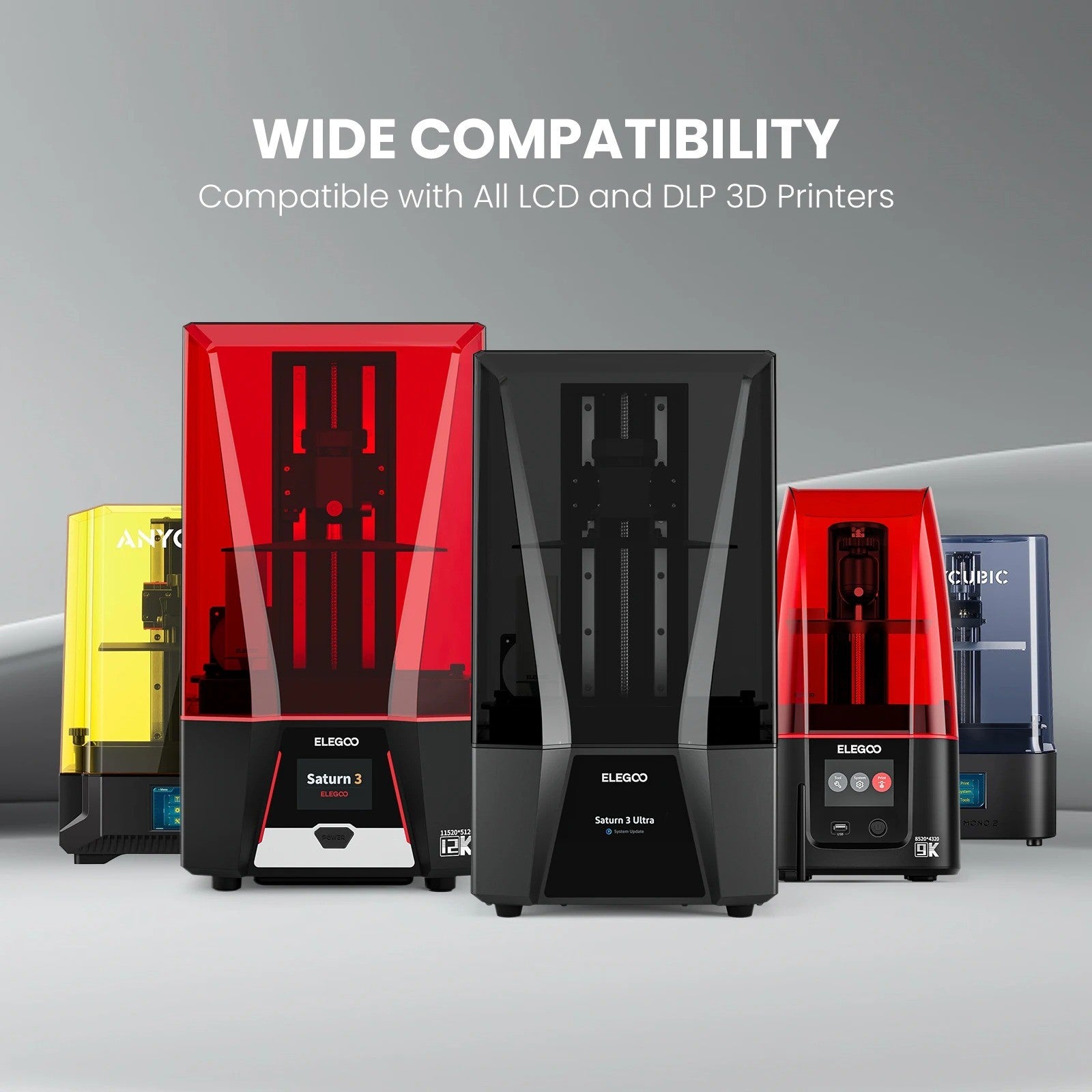 ELEGOO 2 uds/4 Uds 1KG juego de resina para impresora 3D LCD resina de curación UV 405nm resina fotopolímero estándar para impresión LCD 3D