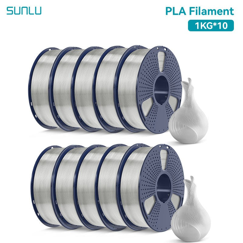 Filamentos SUNLU PLA PETG PLA Plus, 10 rollos de filamento 3D, 1 KG/rollo, 1,75mm, 100% líneas de filamento, ordenadamente para impresión 3D de la UE y EE. UU.