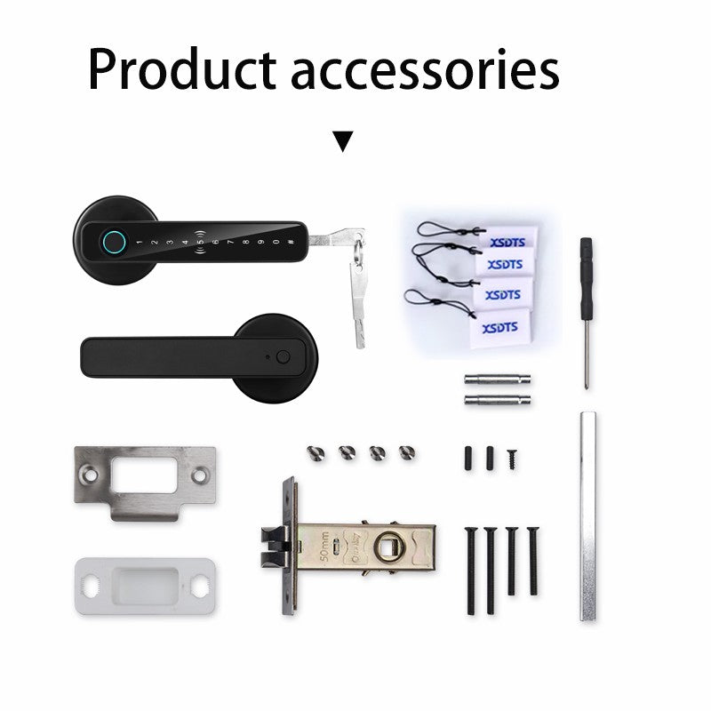 Cerradura Inteligente XSDTS con Manija, Huella Dactilar, Tarjeta, Teclado Digital y Entrada con Llave Electrónica para Brasil Sin Impuestos