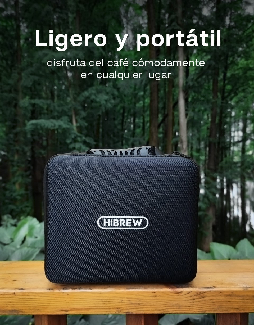 HiBREW Máquina de Café Portátil para Coche y Hogar, Cafetera de Expreso, Compatible con Cápsulas Dolce Nespresso y Café Molido, CC de 12 V, Dispositivo H4